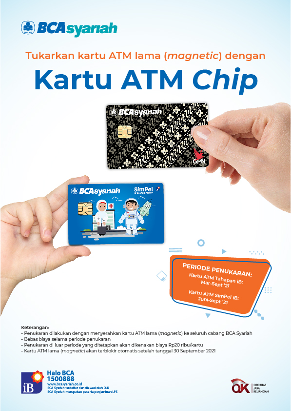 Cara mengganti kartu atm bca ke chip